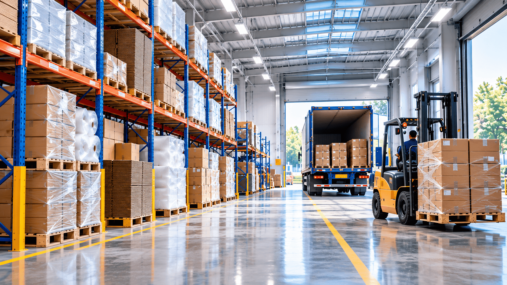 Warehouse inventory and truck dispatch loading